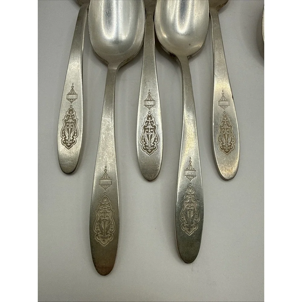 Vintage BIRD OF PARADISE Oneida Community‎ Plate Tea/Soup Spoons Set of 13